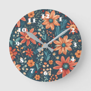Snygg inspiration till Blommigt Rund Klocka