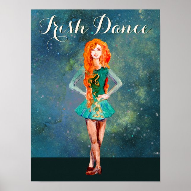 Snygg Irish Dancer Hard Shoe Dance Poster (Framsidan)