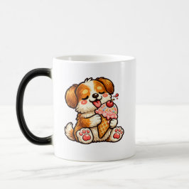 Snygg Isglass Hund Magisk Mugg