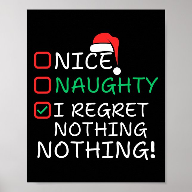 Snygg, jag beklagar ingenting jultomten poster (Framsidan)