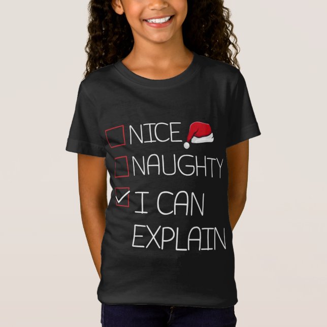 Snygg, jag kan förklara jul Pajama Funny T Shirt (Framsida)