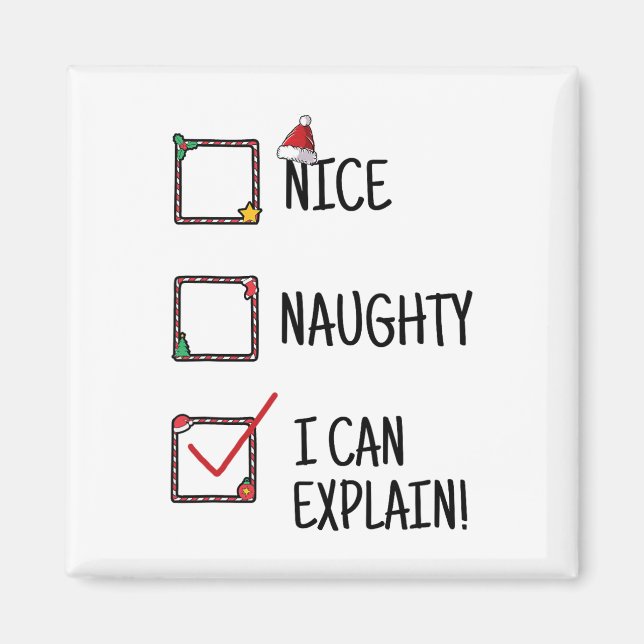 Snygg, jag kan förklara roligt val när jag ger magnet (Framsidan)