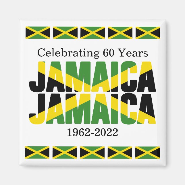 Snygg JAMAICA JAMAICA Magnet (Framsidan)