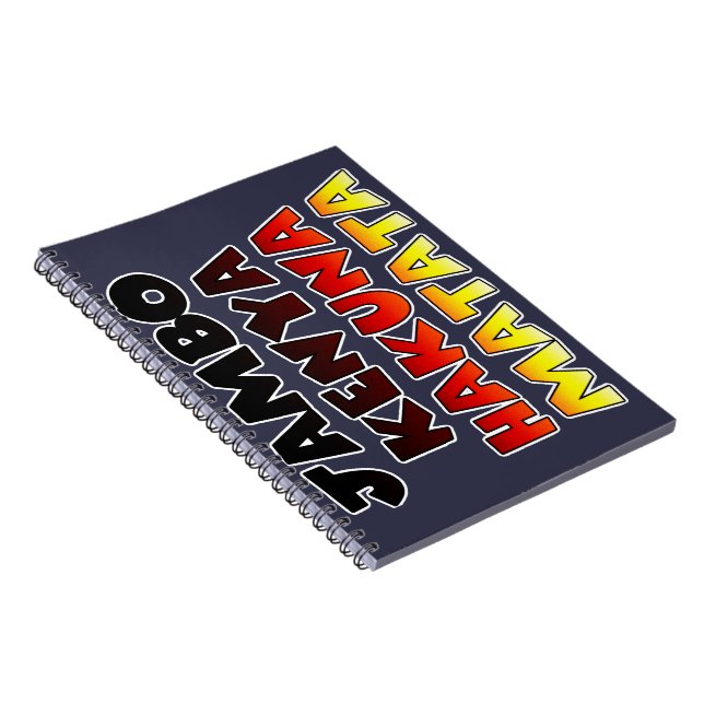 Snygg Jambo Kenya Hakuna Matata Loely Art Anteckningsbok (Högra Sidan)