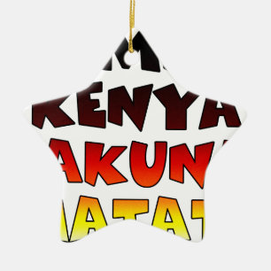 Snygg Jambo Kenya Hakuna Matata Loely Art Julgransprydnad Keramik