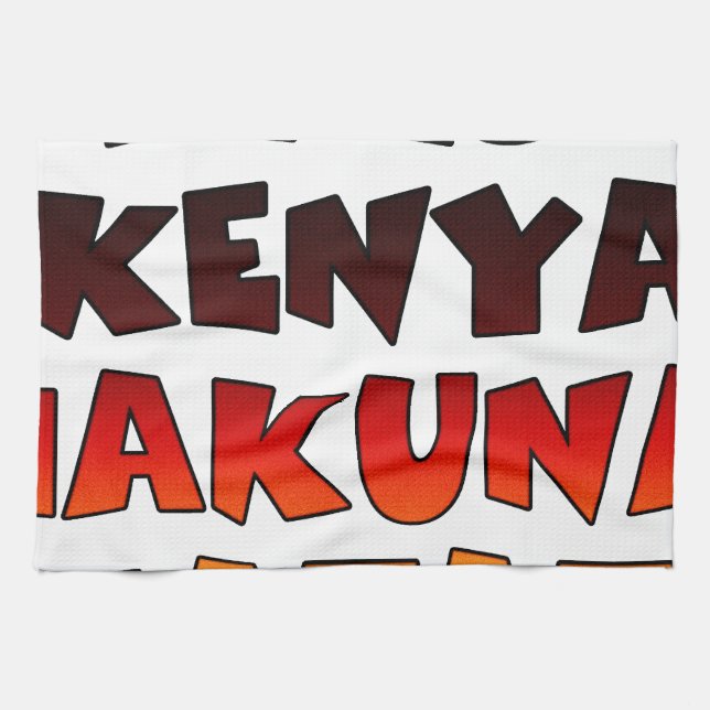 Snygg Jambo Kenya Hakuna Matata Loely Art Kökshandduk (Horisontell)