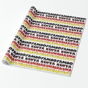 Snygg Jambo Kenya Hakuna Matata Loely Art Presentpapper