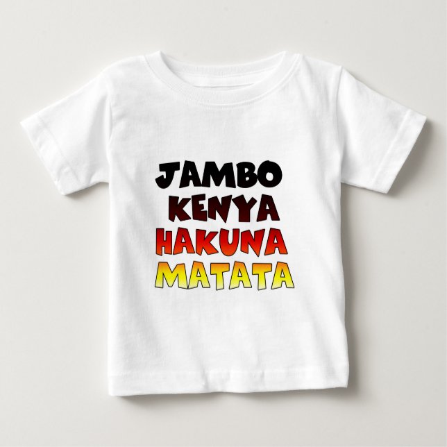 Snygg Jambo Kenya Hakuna Matata Loely Art T-shirt (Framsida)