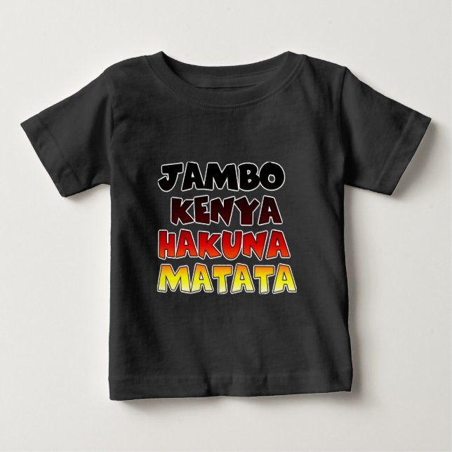 Snygg Jambo Kenya Hakuna Matata Loely Art Tee Shirt (Framsida)