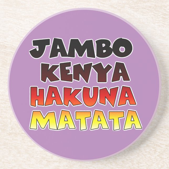 Snygg Jambo Kenya Hakuna Matata Loely Art Underlägg (Framsidan)