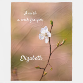 Snygg japansk Apricot Flower Fleecefilt