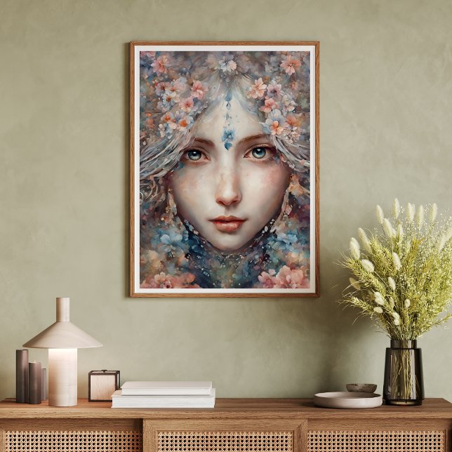 Snygg Jasmine Flower Girl Poster (Beautiful Jasmine Flower Girl Poster)