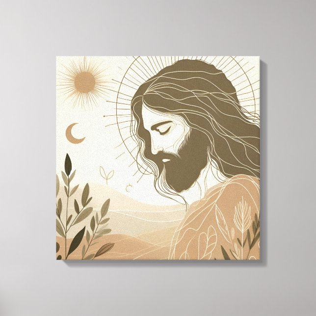 Snygg Jesus Canvas Wall Art (Framsida)