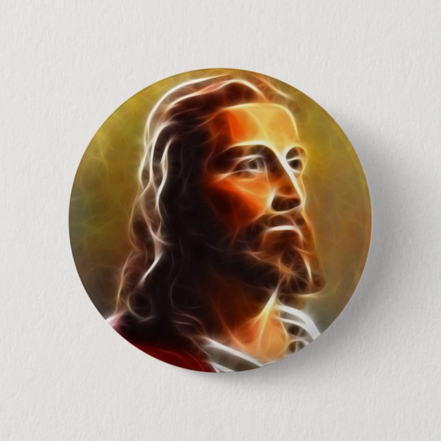 Snygg Jesus Porträtt Knapp (Framsida)