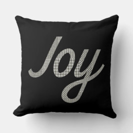 Snygg Joy Houndstooth-mönster på svart Kudde