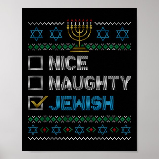 Snygg, jude, Ugly Jul Sweater Funny H Poster (Framsidan)