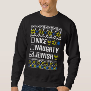 Snygg judisk Hanukkah Chanukah judisk Sweat Lång Ärmad Tröja