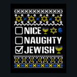 Snygg judisk Hanukkah Chanukah judisk Sweat Poster<br><div class="desc">Snygg,  judisk Hanukkah Chanukah judisk Sweater Menorah 1</div>