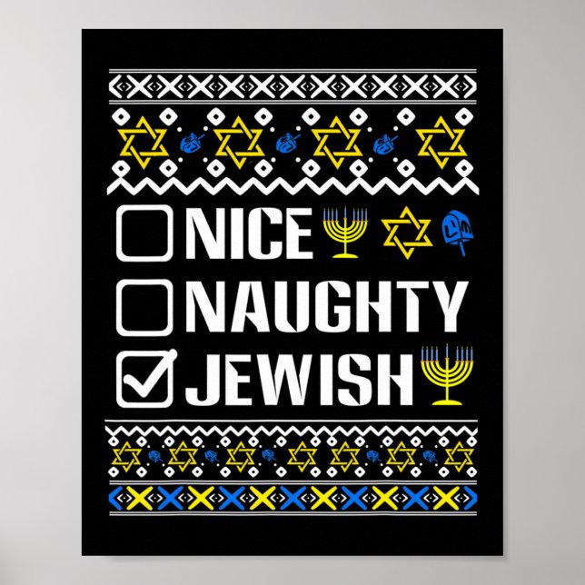 Snygg judisk Hanukkah Chanukah judisk Sweat Poster (Framsidan)