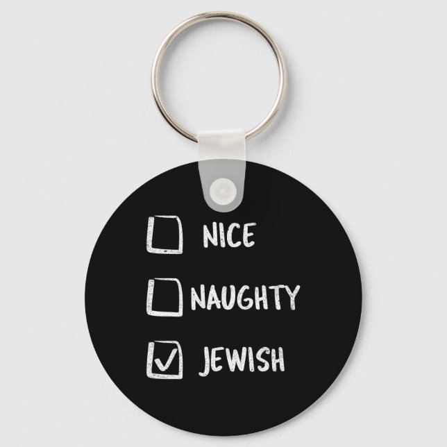 Snygg judisk Hanukkah-juljul Nyckelring (Framsida)
