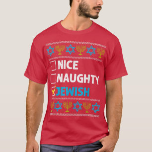 Snygg, judisk Hanukkah Ugly jul Chanuk T Shirt
