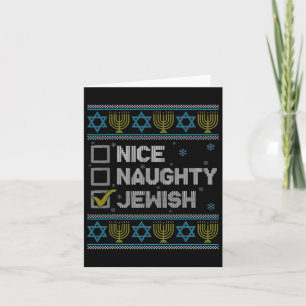 Snygg judisk Ugly Hanukkah Sweater Chanukah Kort