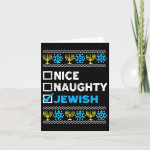 Snygg judisk Ugly Hanukkah Sweater Chanukah Kort