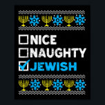 Snygg judisk Ugly Hanukkah Sweater Chanukah Poster<br><div class="desc">Snygg jude Ugly Hanukkah Sweater Chanukah Jew</div>