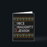 Snygg judisk Ugly Hanukkah Sweater Funny Ch Kort<br><div class="desc">Snygg judisk Ugly Hanukkah Sweater Funny Chanukkah 1</div>