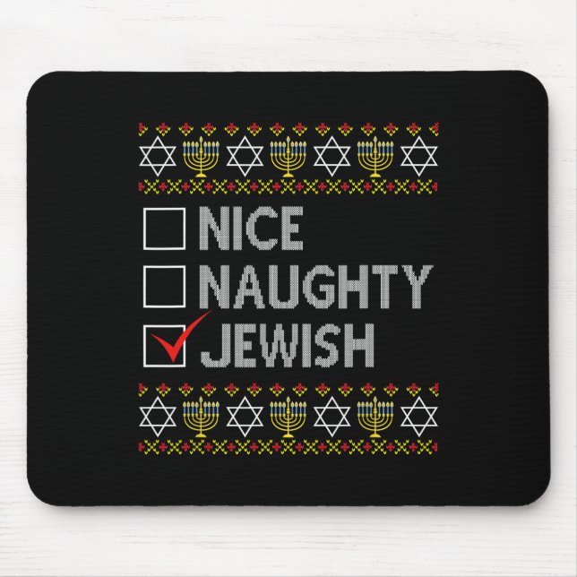 Snygg judisk Ugly Hanukkah Sweater Funny Ch Musmatta (Framsidan)