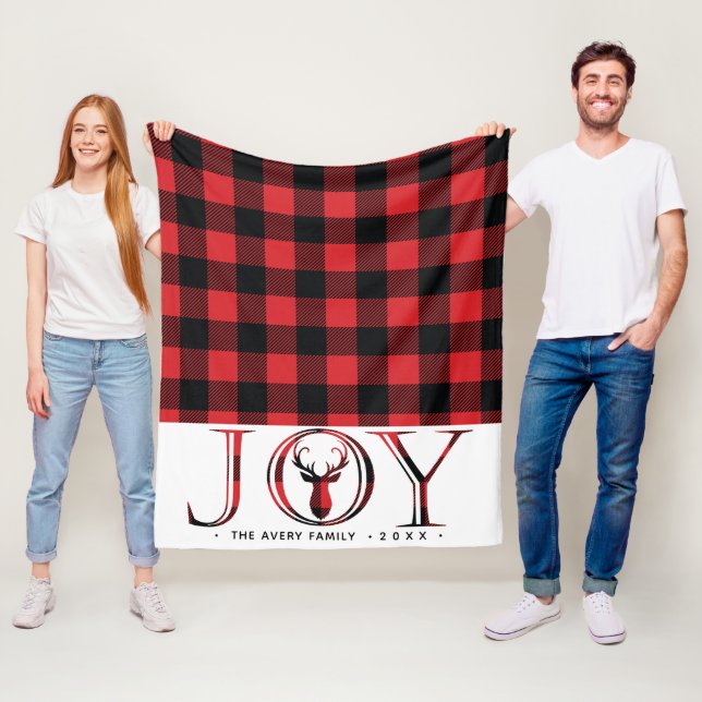 Snygg jul Joy Plade-Personlig Fleecefilt (På plats)