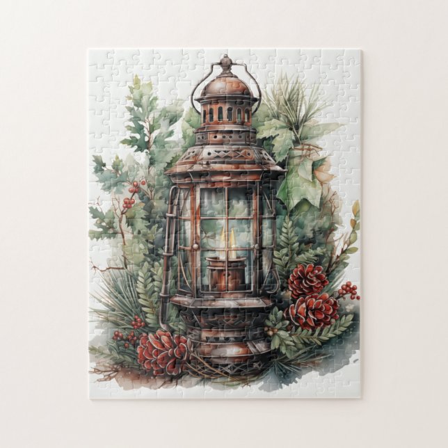 Snygg jul Lantern Pussel (Vertikal)
