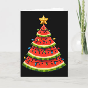 Snygg jul sommar Xmas vattenmelon julgran Kort