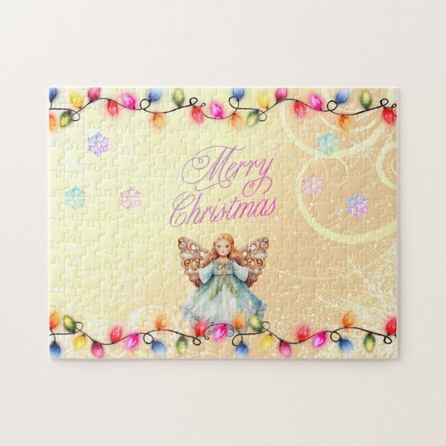 Snygg julängel Puzzle Pussel (Horisontell)