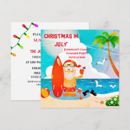 Snygg julfarbror jul i juli sommarfest   inbjudningar