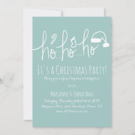 Snygg julfest Mint Hand Lettering Inbjudningar