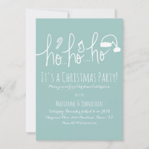 Snygg julfest Mint Hand Lettering Inbjudningar