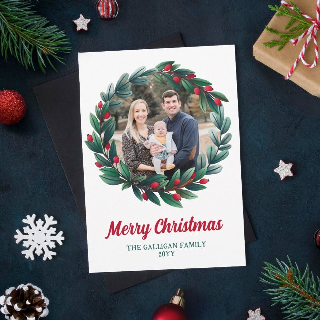 Snygg julfransens God jul Photo Julkort (Skapare uppladdad)