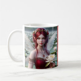 Snygg juli Fairy i Vatten Lilies Kaffemugg
