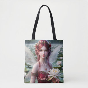 Snygg juli Fairy i Vatten Lilies Tygkasse