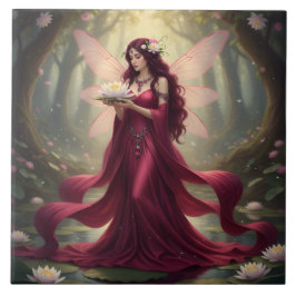 Snygg juli Ruby Fairy Kakelplatta