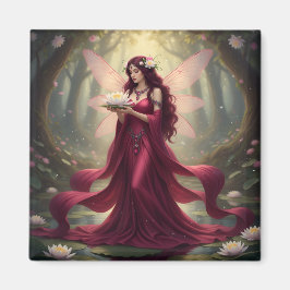 Snygg juli Ruby Fairy Magnet