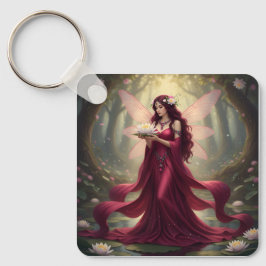 Snygg juli Ruby Fairy Nyckelring