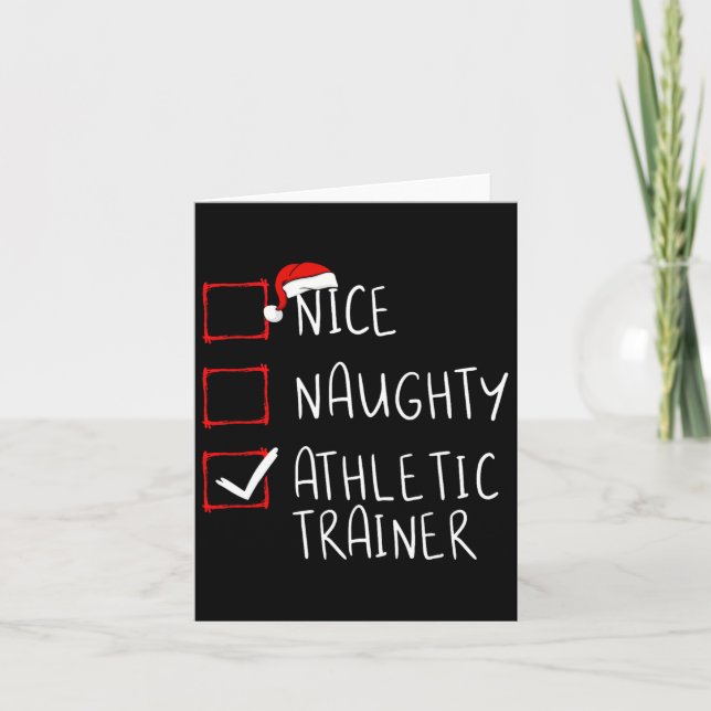 Snygg julklapp för Athletic Trainer Kort (Framsida)