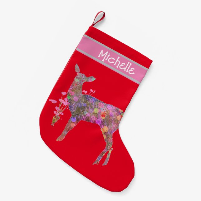 Snygg julklapp i Hjort Liten Julstrumpa (Framsidan (Hängande))