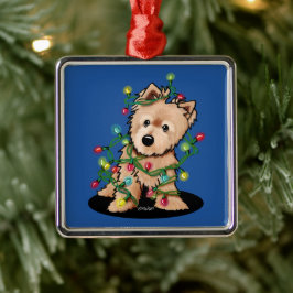 Snygg julklapp, Norwich Terrier Julgransprydnad Metall