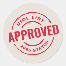 Snygg julklapp runt klistermärke