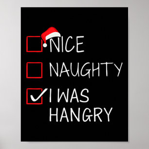 Snygg jullista för Julafton Santa Poster