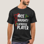 Snygg jullista för Lacrosse Player T Shirt<br><div class="desc">Snygg jullista för Lacrosse Player</div>
