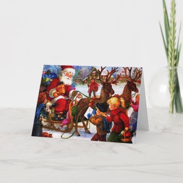 Snygg julmålning helgkort (Framsida)